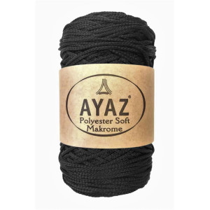 Ayaz Polyester Soft Macrame 1217 ΜΑΥΡΟ