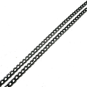 Αλυσίδα Λεπτή Black Νίκελ 1cm (1 μέτρο) 